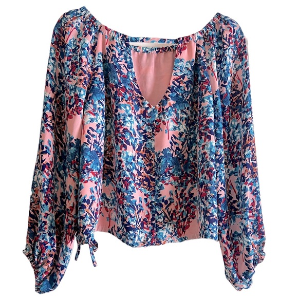 Parker Off Shoulders Floral Print English Garden Top Size XS - Picture 4 of 9